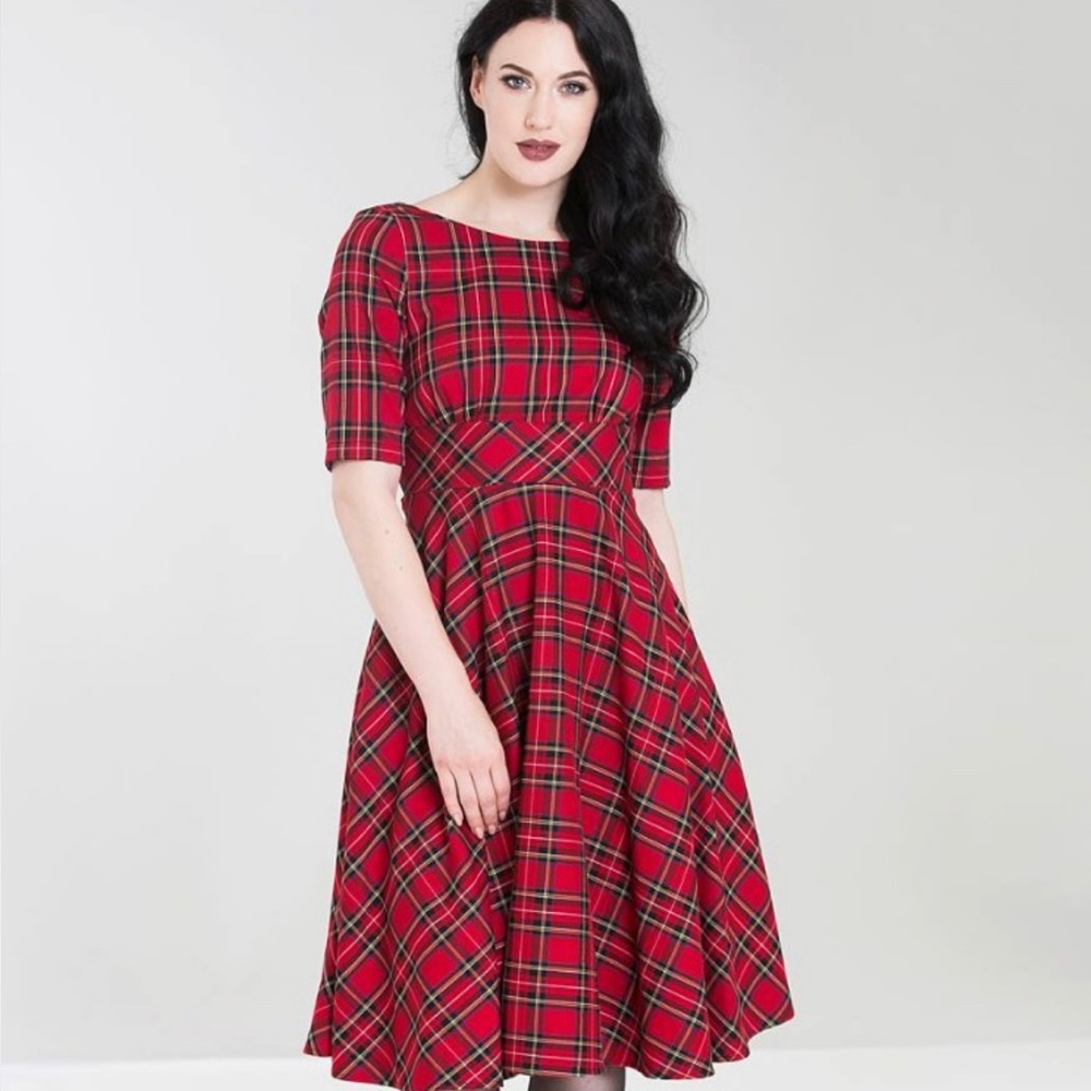 Hell Bunny Red Plaid Dress